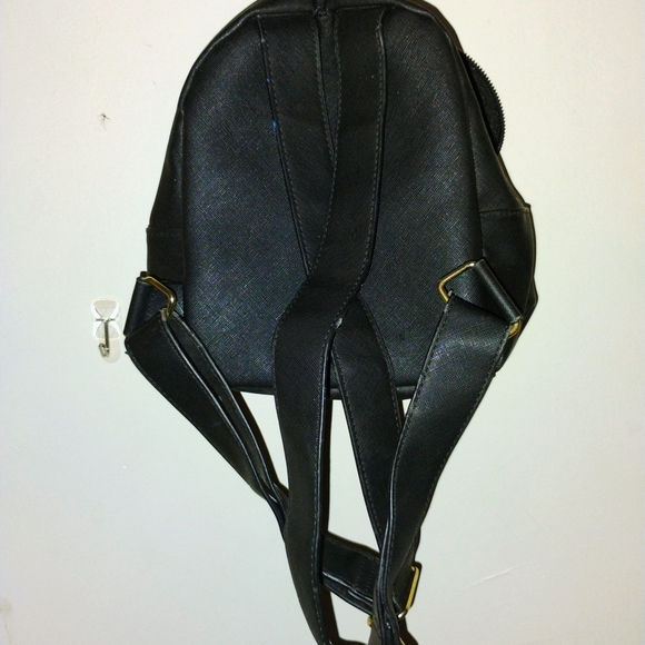 Betsey Johnson Black and Pink Floral Backpack - Picture 6 of 8